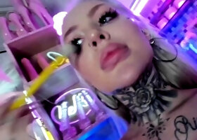 Horny amateur couple close up anal on webcam