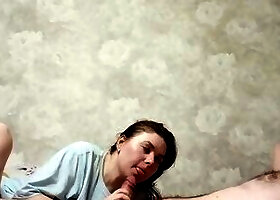 I swallow a mouthful of cum with pleasure
