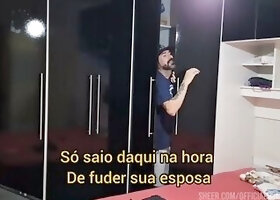 prank with wife blindfolded I hid my friend in the closet when having sex with my wife