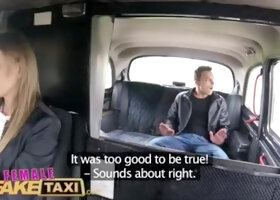 Young stud gives a slim blonde driver a quickie