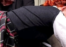 Amateur ass spanking action