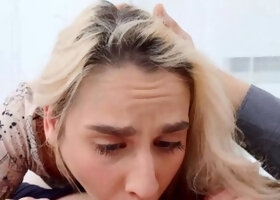 A dirty youthful teenager is caught red-handed stroking in t
