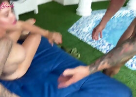 Busty Colombian woman gets fucked hard by a big, thick cock from an American on vacation in Colombia - Sara Blonde