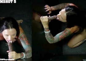 Milf Maria Pounds Glory Hole Hardcore with Sloppy Blowjob and Relentless Cock Sucking in Tight PO