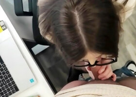 Secretary performs oral act in office setting