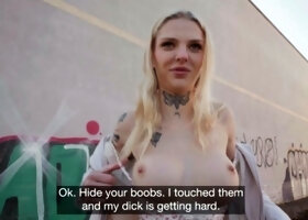 Public Agent - Big tits blonde Lexi Star POV public blowjob