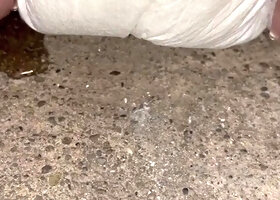 Diaper overflowed from too much piss