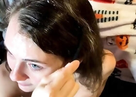 Small titted brunette amateur anal nailed at home