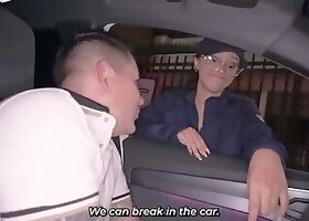 Stop! Busty cop gets fucked by a creepy guy
