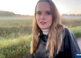 Blonde Sucks Mark Pirson Then Fucks Doggy Outdoors