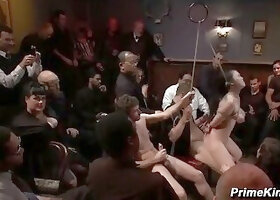 James Deen Madeleine Mei Rope Suspension Anal Blowjob Public Basement Crowd