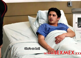 BIG TITS LATINA NURSE SUCKS OFF BEEFY STUD FOR VOTES