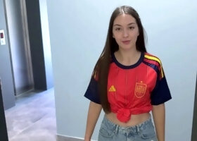 Sugary Kitty Gets Pounded Hard Before Football Match