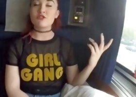 Adventurous Girl Experiences Public Train Fucking Enjoyment