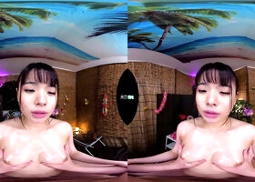 Japanese Beauty Enjoys Sensual VR Massage Escape
