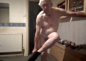 Crossdresser Joanne Lord in thong knickers